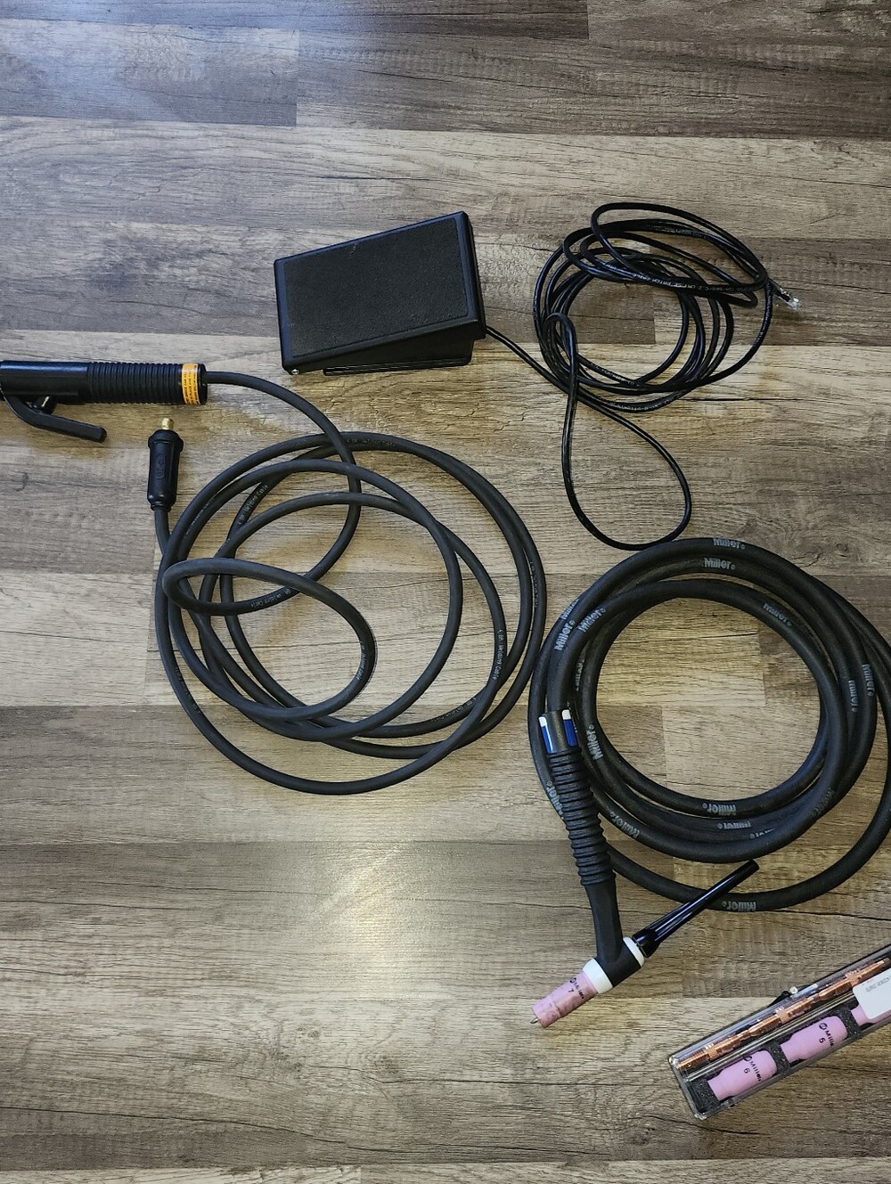 Miller TIG Kit Pieces AK2C Kit, Air Cooled Torch A-150, Weld Cable, Foot Control
